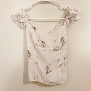 Floral Ruffle Tank Top
